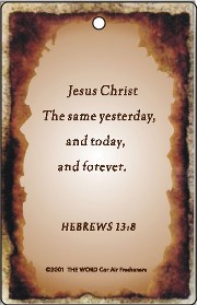 Air Fresheners - Contact us for more information on our gospel novelty items and air fresheners featuring a variety of fragrances and inspirational bible passages to choose from.