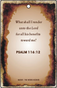 Air Fresheners - Contact us for more information on our gospel novelty items and air fresheners featuring a variety of fragrances and inspirational bible passages to choose from.