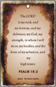 Air Fresheners - Contact us for more information on our gospel novelty items and air fresheners featuring a variety of fragrances and inspirational bible passages to choose from.